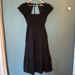 Black cotton Jason Wu open back black dress